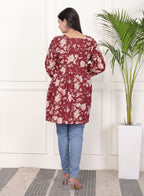 Anarkali Tops with Angrakha style maroon