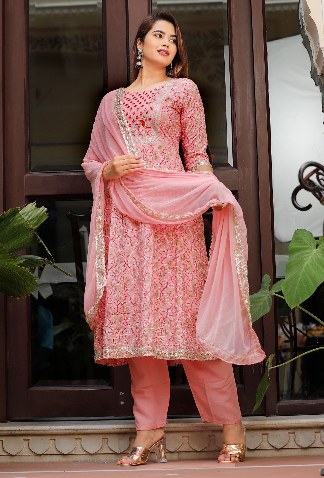 Women  Rayon Kurta Pant Dupatta Set