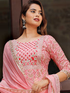 Women  Rayon Kurta Pant Dupatta Set