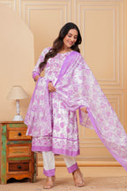 Multi Embroidered Kurta Set with Dupatta